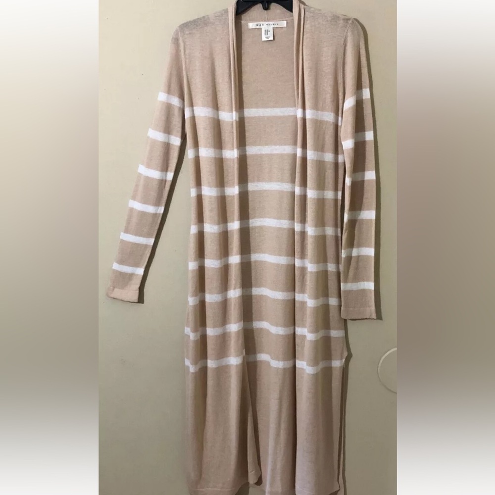 Max Studio Linen Blend Duster Open Front Cardigan… - image 7